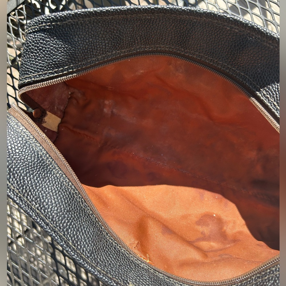 Beautiful Vintage Bric’s Black Pebble Leather Toiletries Bag - Picture 9 of 9